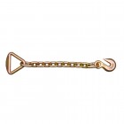 17-CA-5400 – Chain Anchor For 3" & 4" Strap Assemblies, 3/8" G43 Chain and 3/8" G70 Grab Hook, Gold Zinc Plated-5,400 lbs. WLL